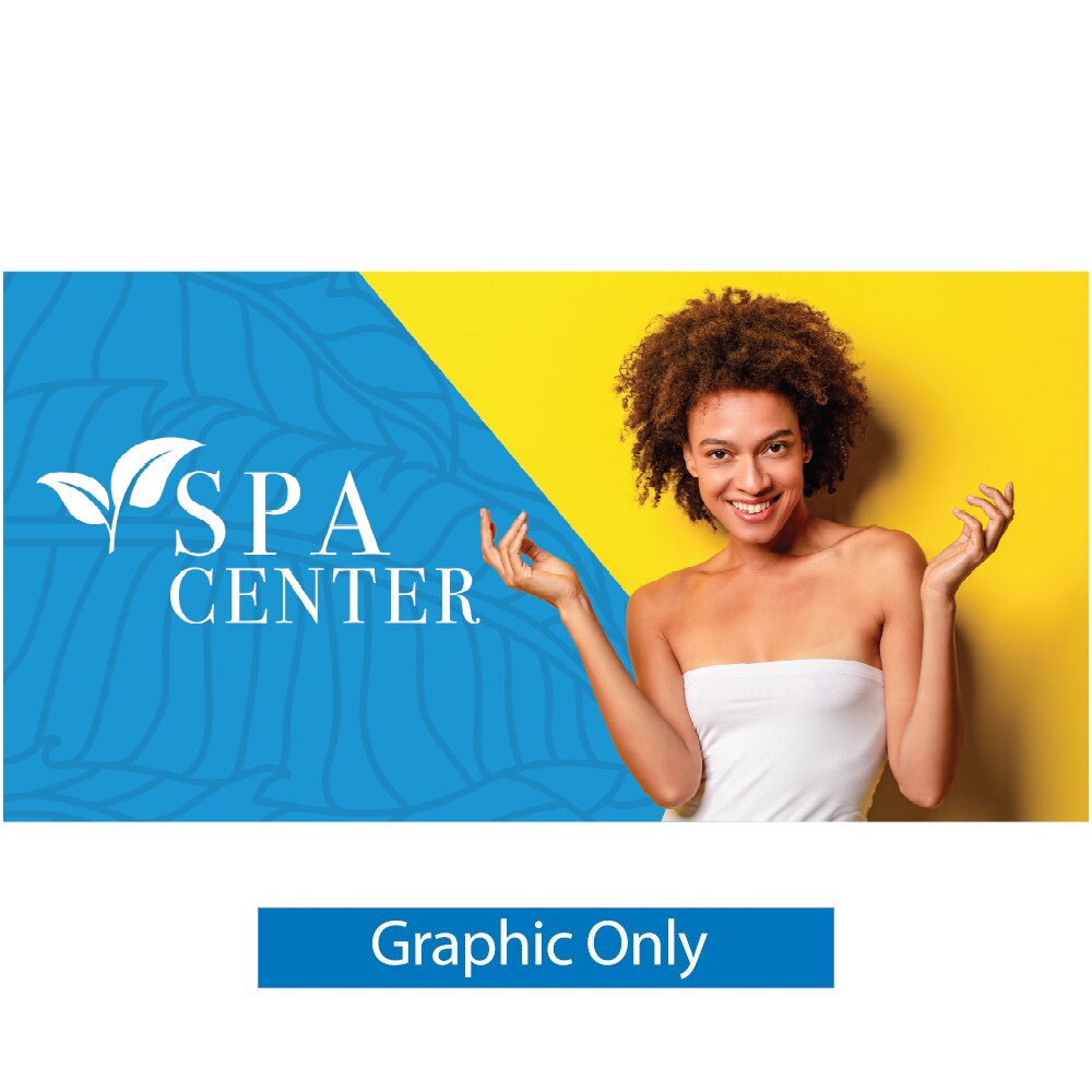 15ft. EZ Tube® Straight — Single Sided Graphic Only with Black Back Fabric